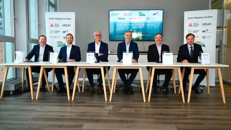 Port of Tallinn, Margus Vihman; Port of Riga, Edgars Suna; Port of Antwerp Bruges, Luc Arnouts; X-Press Feeders, Sergio Spinosa; Port of Helsinki, Vesa Marttinen