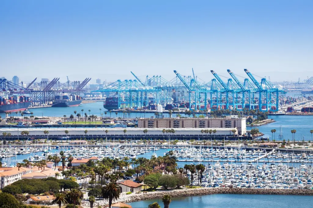 An image of a US port by day