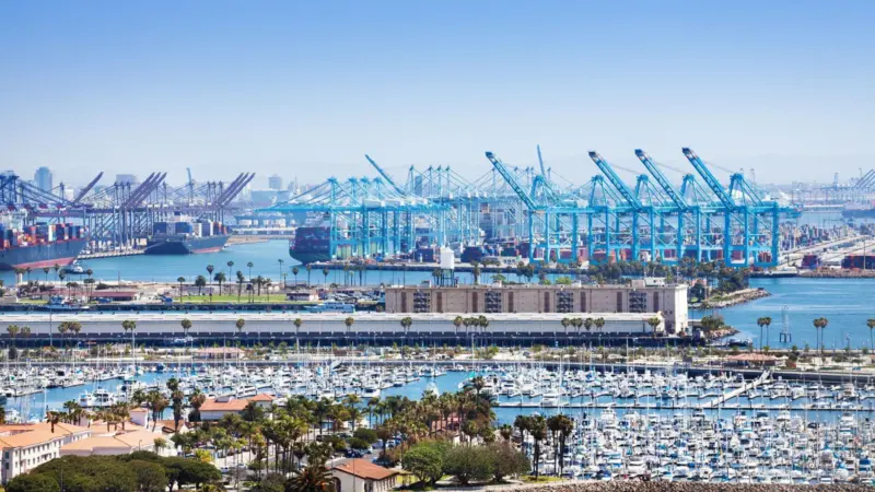 An image of a US port by day