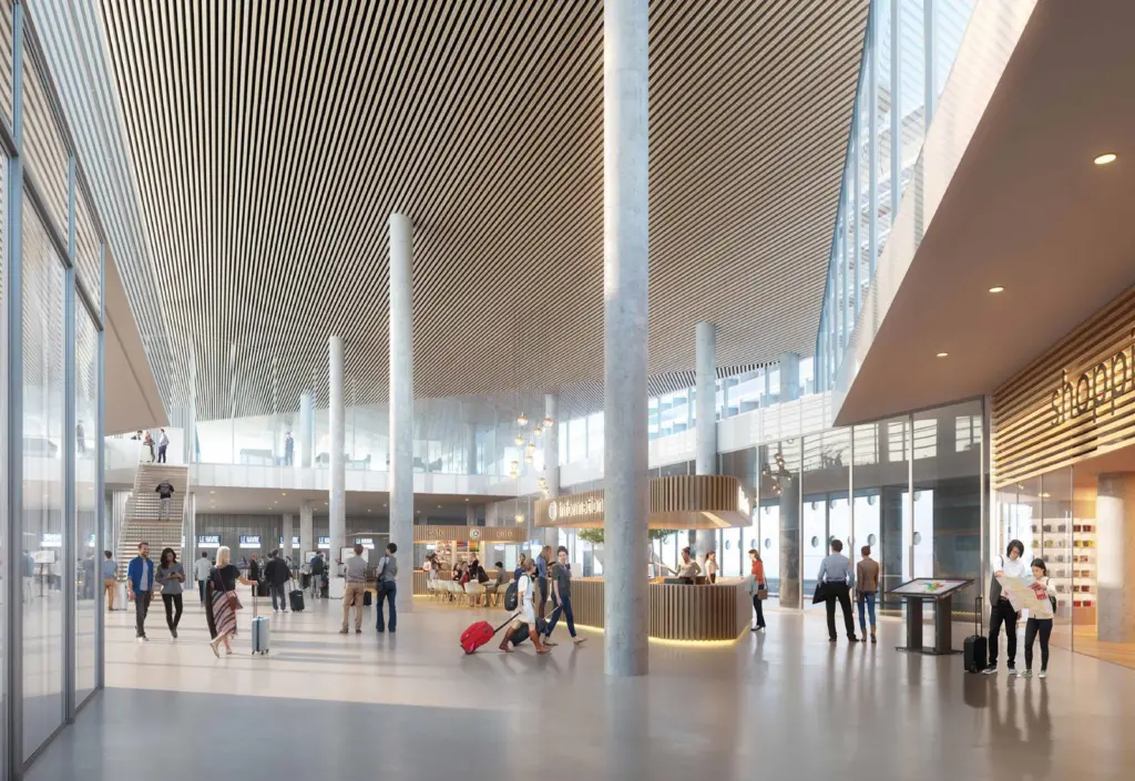 A view of the interior at Terminal 1