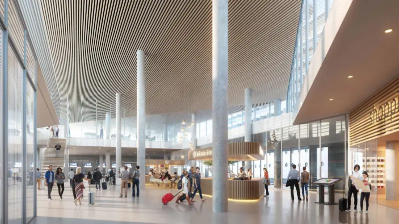 A view of the interior at Terminal 1