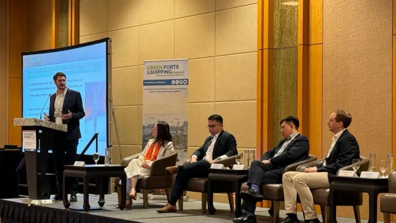 The green financing panel discussion at the Green Ports & Shipping Congress