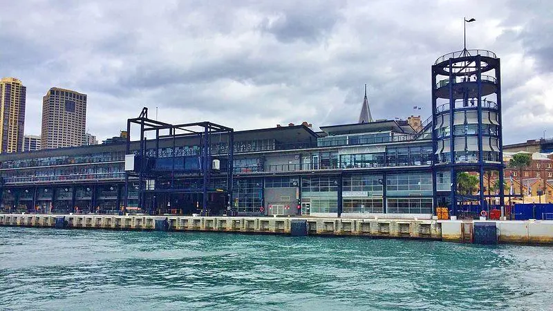 The image shows a landscape image of Circular Quay International Wharf, NSW