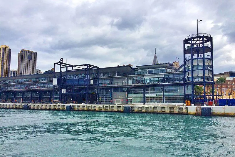The image shows a landscape image of Circular Quay International Wharf, NSW
