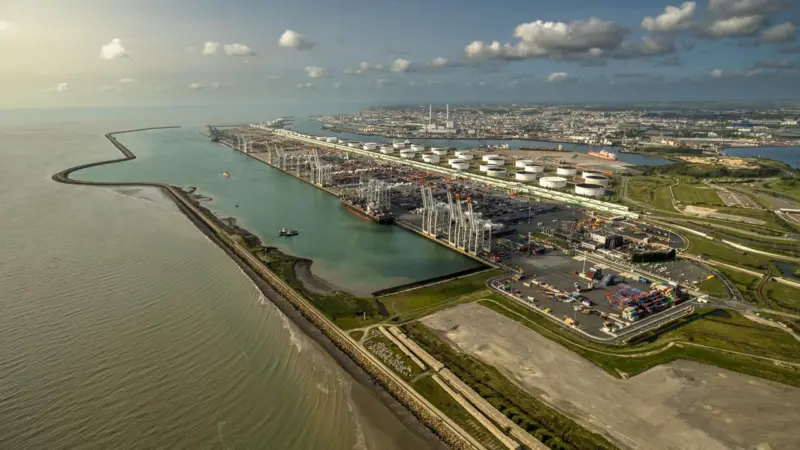 General view of the port of Le Havre