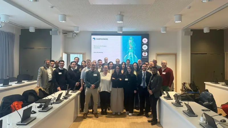 Representatives from the Harpooners initiative at a kick-off meeting in Brussels