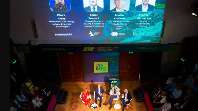 The image shows speakers at the recent EVA Expo in London