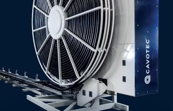 The picture shows a close up of Cavotec's PowerAlign system