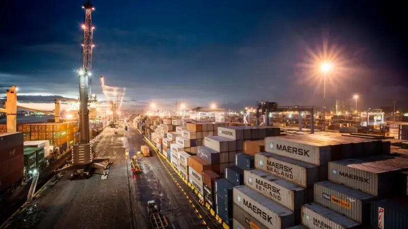 The picture shows a shot of APM Apapa at night