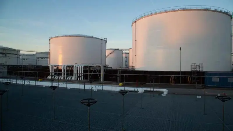 Gas tanks at the Port of Amsterdam