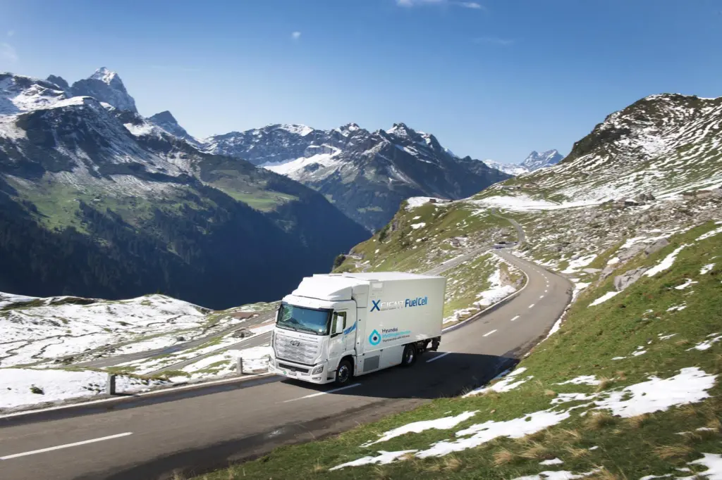 Hydrogen-powered truck in Switzerland