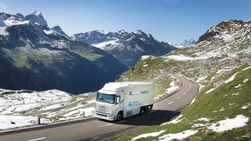 Hydrogen-powered truck in Switzerland