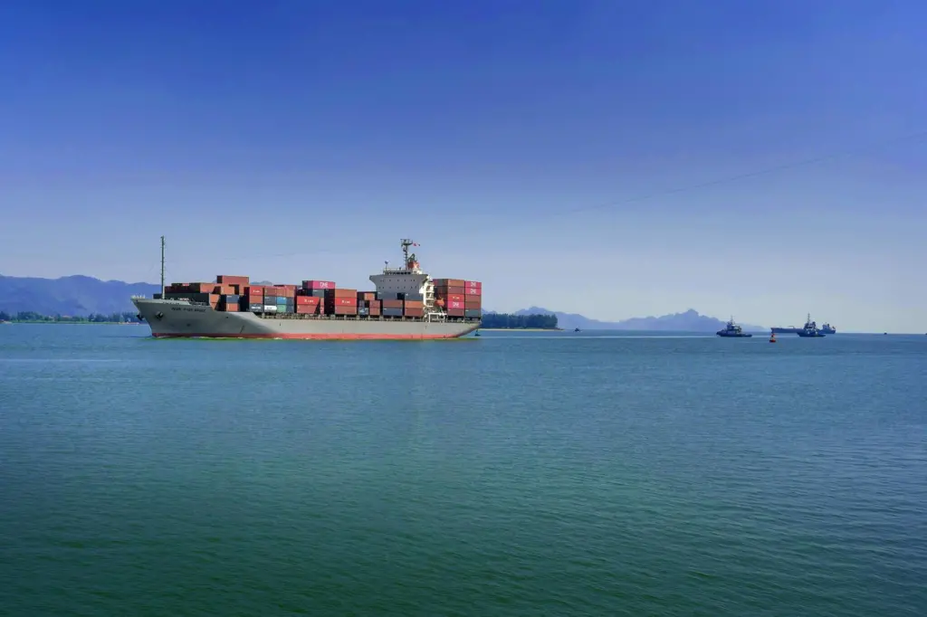 Container ship at sea