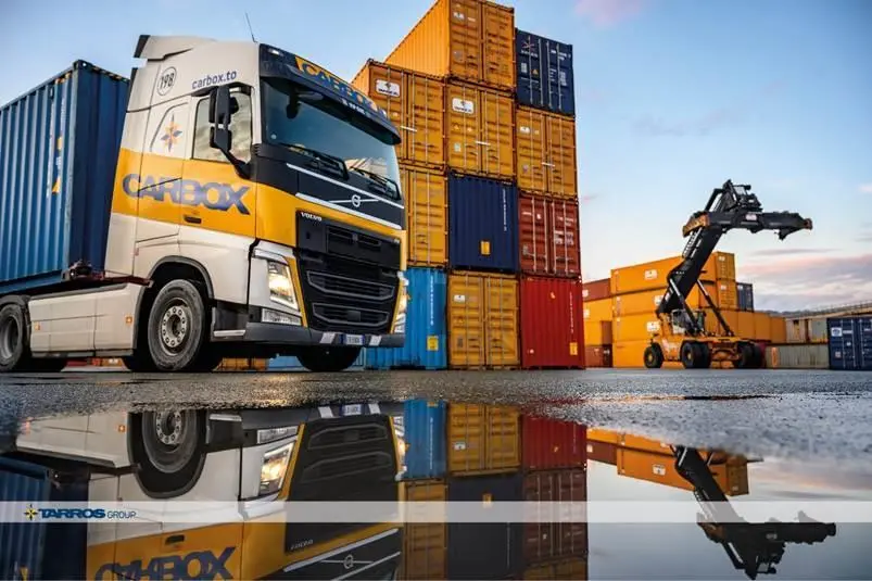 The image shows an HVO fuelled Carbox truck