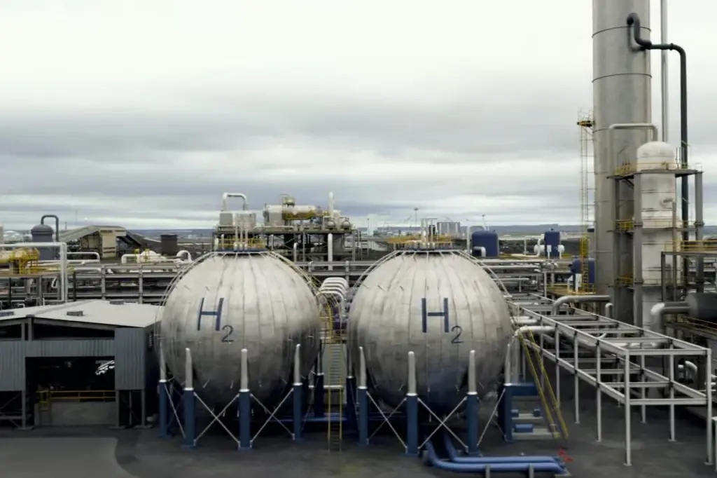 A render of the H2Teesside from the bp promotional video