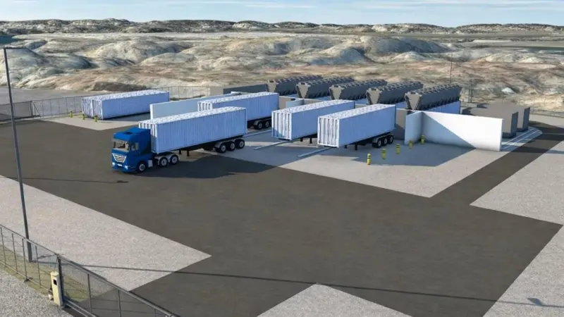 A concept image of the electrolyser in the Port of Gothenburg