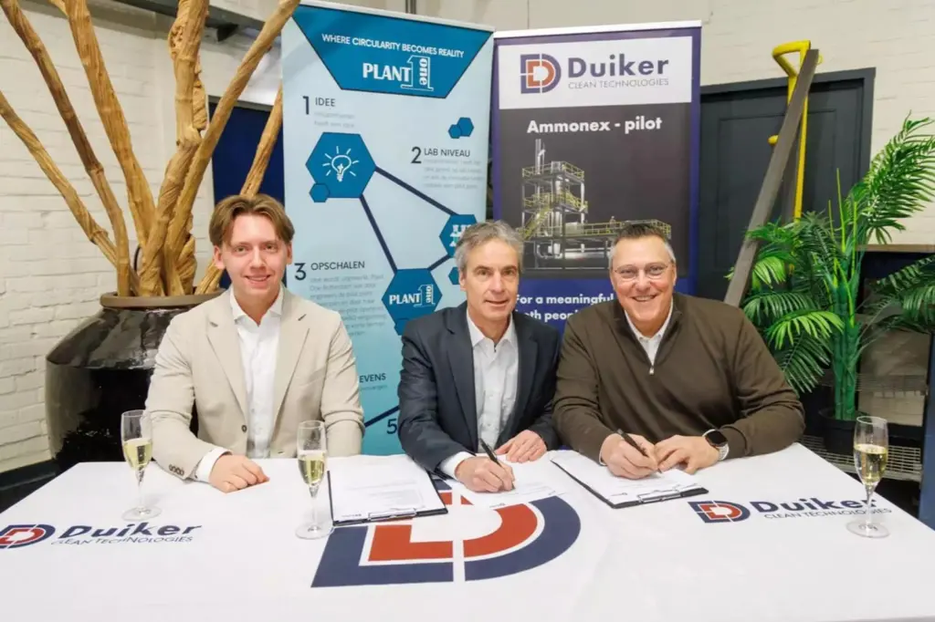 From left to right: Tyler Tschin (Plant One), Mark van Welsen (Duiker), Pascal Spiekerman (Plant One)
