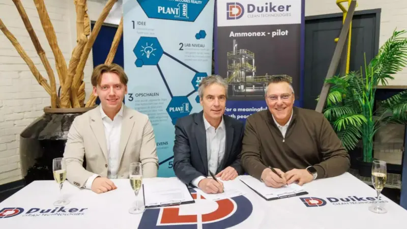 From left to right: Tyler Tschin (Plant One), Mark van Welsen (Duiker), Pascal Spiekerman (Plant One)
