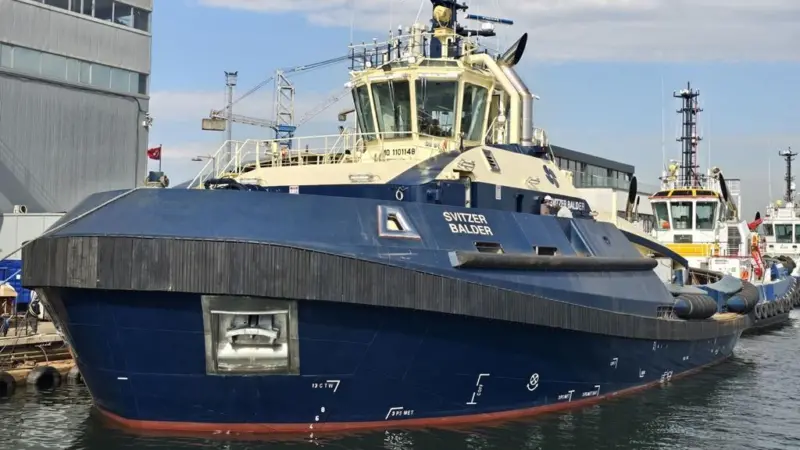 A picture of the Svitzer Balder in the water