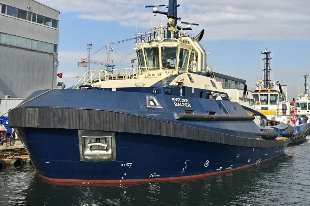 A picture of the Svitzer Balder in the water