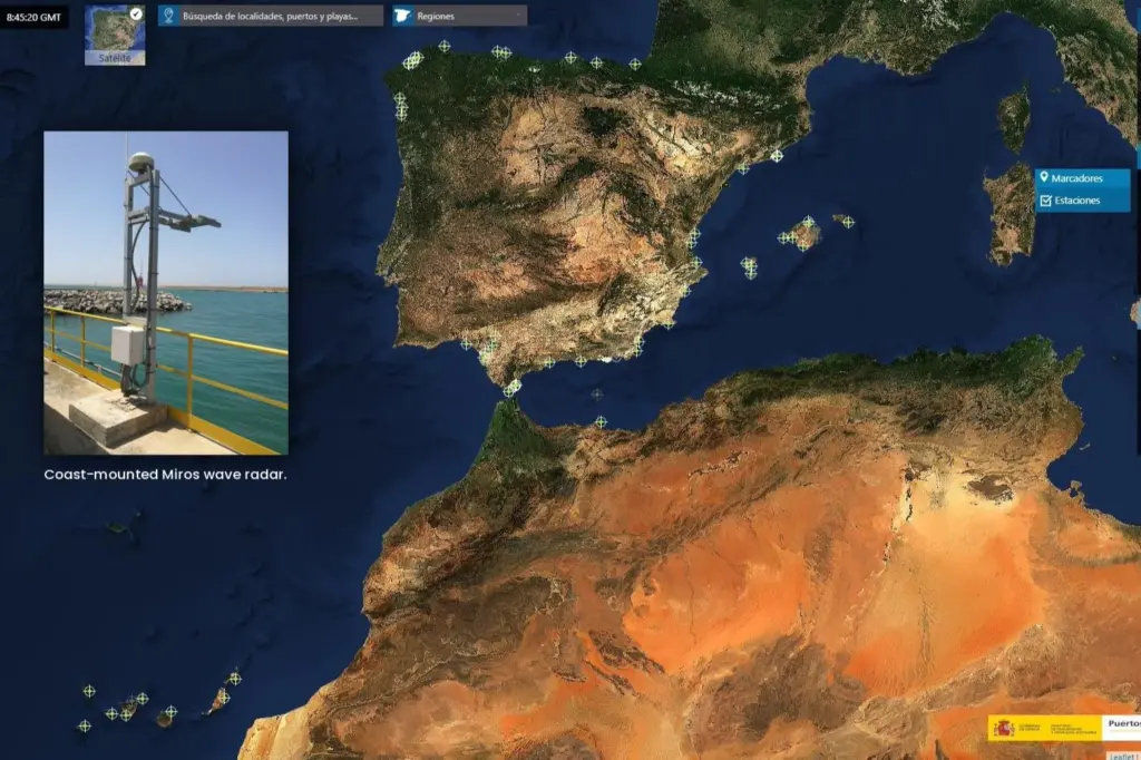 An image of a REDMAR map which uses Miros' RangeFinder