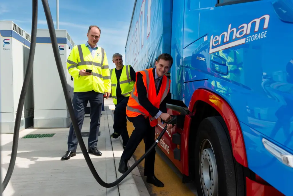 POTL_Minister_Visit_e HGV charging station 2