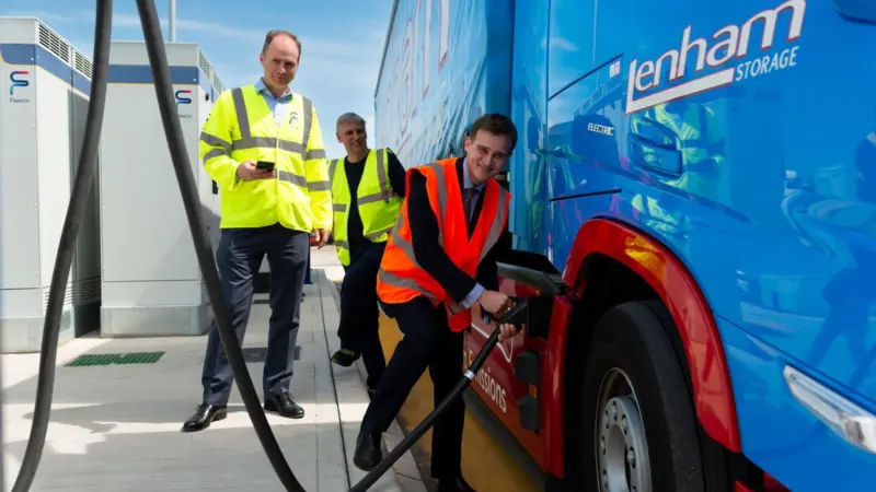 POTL_Minister_Visit_e HGV charging station 2