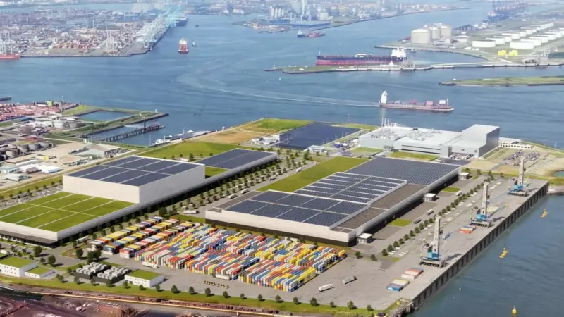An aerial shot of Rotterdam Food Hub