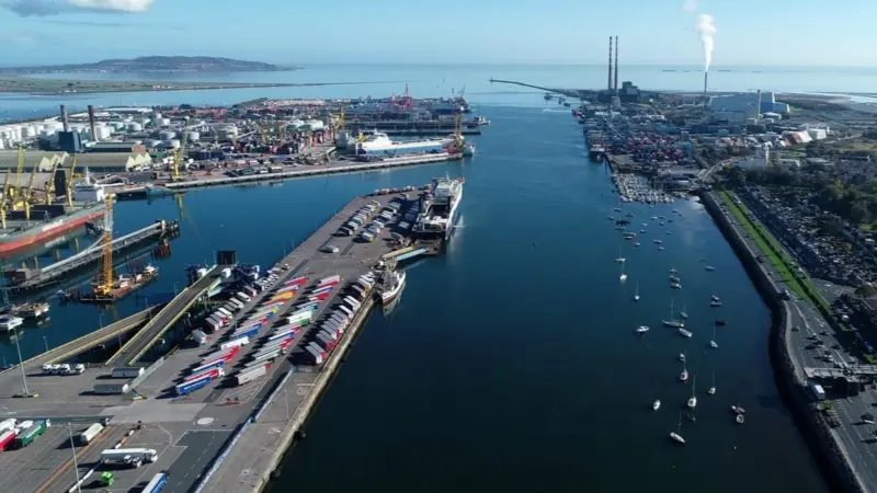 A shot of Dublin Port