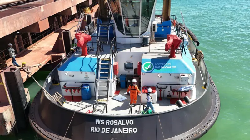 The tugboat WS Rosalvo on the quayside at the Port of Açu