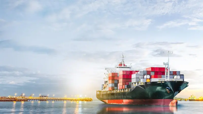 A generic picture of a cargo vessel