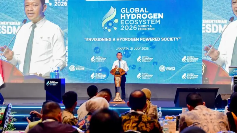 A scene from the Global Hydrogen Ecosystem Summit (GHES) 2026 in Jakarta