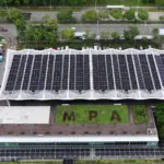 Solar panels at Marine South Pier at the Port of Singapore