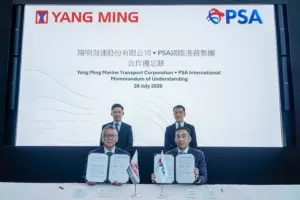 Yang Ming and PSA International sign the MoU to advance sustainable solutions for decarbonising global supply chains
