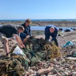 A beach clean in East Lothian