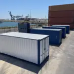 Four containers at the Port of Valencia