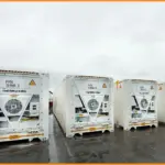 Four UNIT45 electric reefers in a row