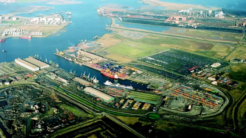 Teesport: new box terminal would occupy site of old refinery