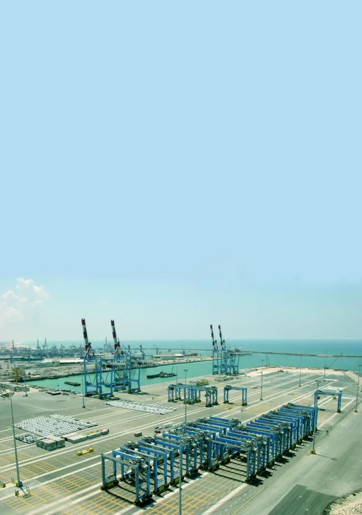 The new Hayovel container terminal in Ashdod before it went into operation: part of a US$3bn investment programme