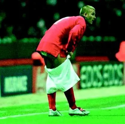 David Beckham of England gets to the bottom of the world cup winning formula