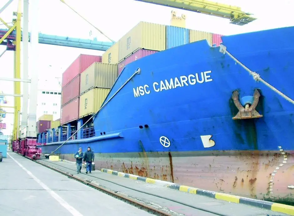 MSC uses Constantza to forward boxes to either Odessa or Illichivsk on a weekly feeder service