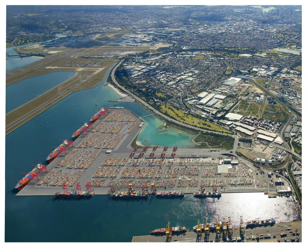 An artist's impression of the new Botany Bay container layout
