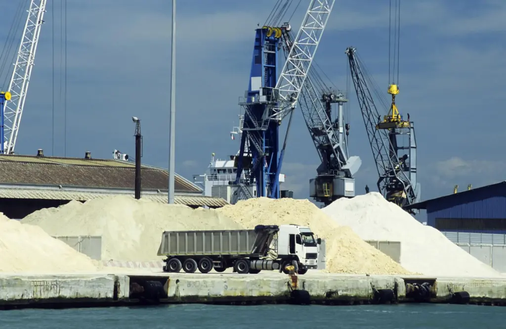 Port Strategy: Large amounts of material stored in the open offer huge potential for loss through wind erosion. Picture: Elisabetta, Dreamstime.com