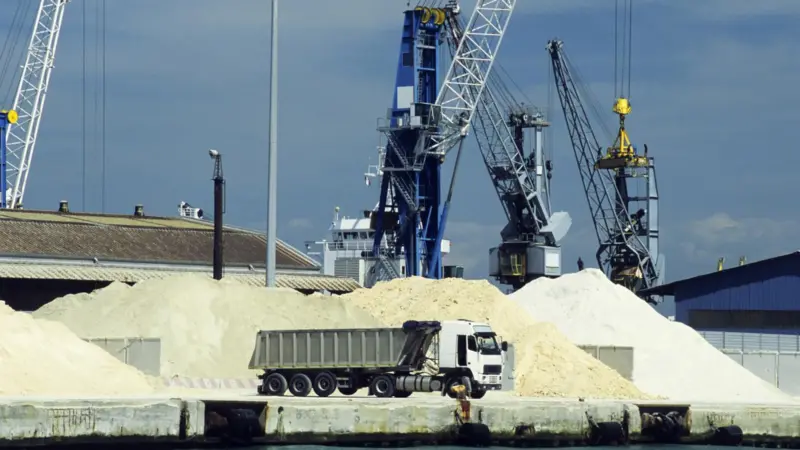 Port Strategy: Large amounts of material stored in the open offer huge potential for loss through wind erosion. Picture: Elisabetta, Dreamstime.com