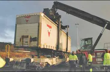 Gothenburg is aiming for 10 percent of all trailers to be transported to/from the port by trailer train.