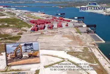 Expansion phases 1 and 2 at the Port of Tampa, to increase storage area to 40 acres