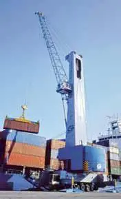 Mobile Harbour Crane handling Containers