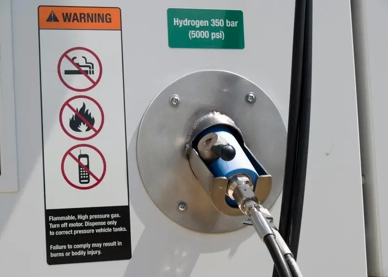 Refuelling points like this one could become much more commonplace in the future. The clue's in the name – hydrogen; generated from water...