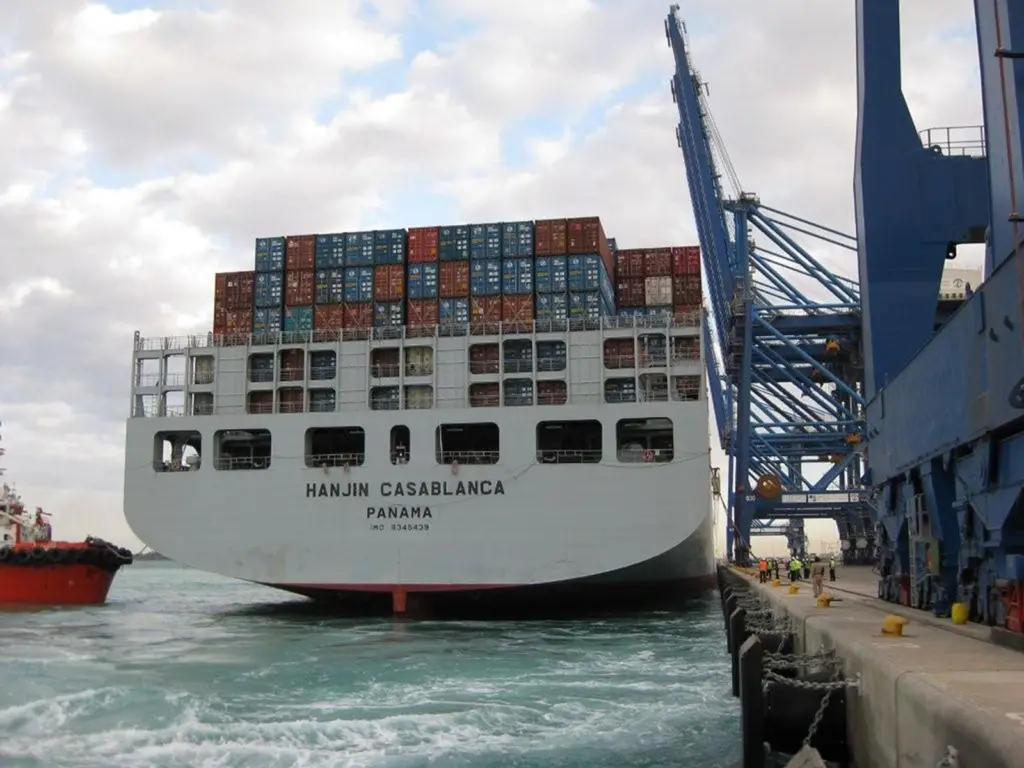 The large container ship ‘Casablanca’ calling at Jeddah earlier this year