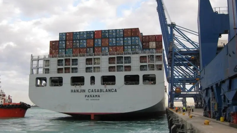 The large container ship ‘Casablanca’ calling at Jeddah earlier this year